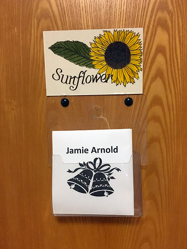 Jamies door in St Rocco's Hospice