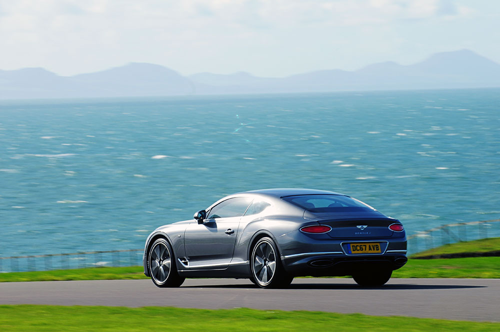 A Bentley Continental GT against the stunning backdrop of Snowdonia