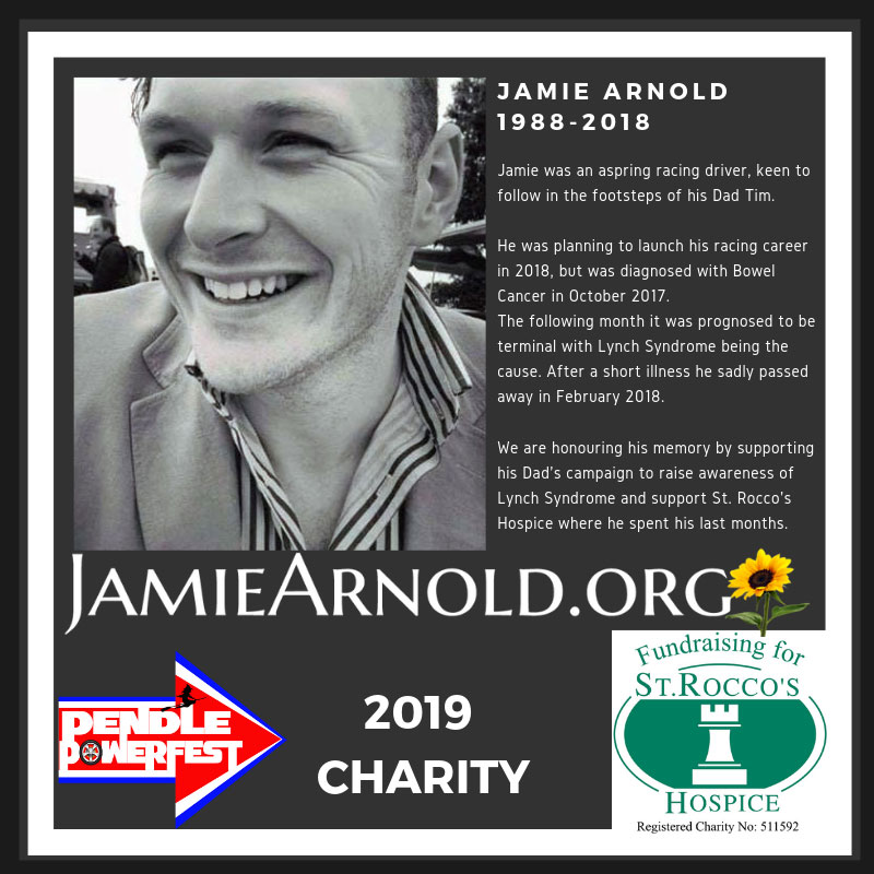 Pendle Powerfest 2019 chooses Jamie Arnold Fundraising for St Rocco's Hospice